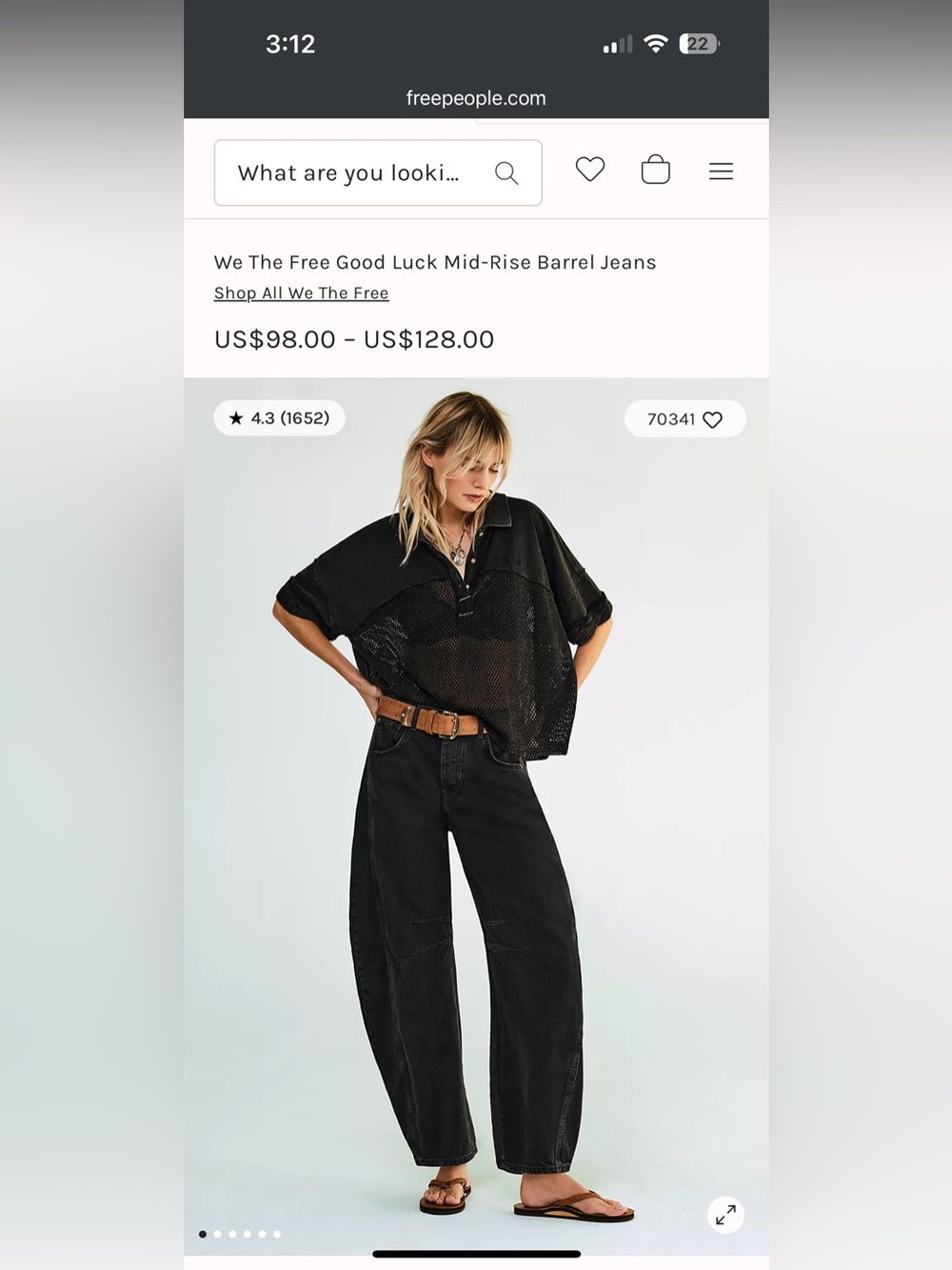 We the Free mid-rise barrel Jean